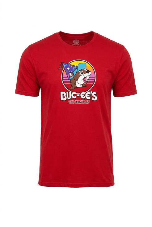 Buc-ee's Other - Buc-ee's 40th Anniversary Party Like It's 1982 Red T-Shirt Large